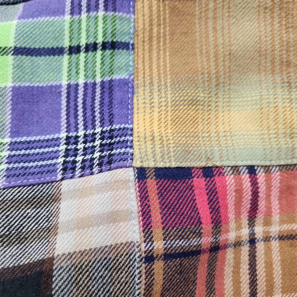 Polo Ralph Lauren Blake Patchwork Plaid Madras Shirt Mens XXL Multi Color Cotton - Picture 5 of 8